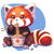 Ramen - Anime Aesthetic Red Panda Eating Ramen tiny thumbnail