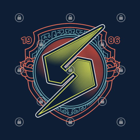 Metroid Emblem Neon Line-Art Samus Emblem - NeatoShop