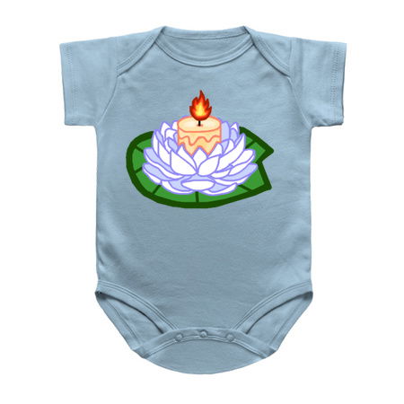 White Lotus Flower with Wax Candle tiny thumbnail