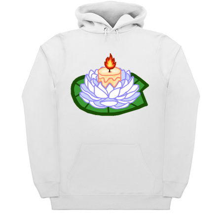 White Lotus Flower with Wax Candle tiny thumbnail