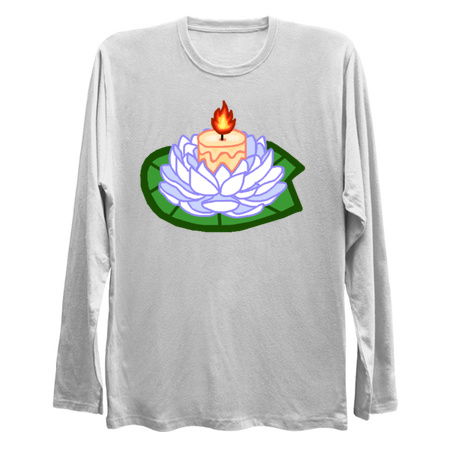 White Lotus Flower with Wax Candle tiny thumbnail
