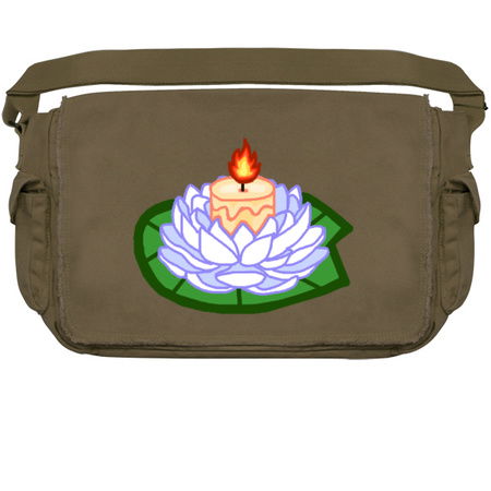 White Lotus Flower with Wax Candle tiny thumbnail