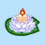 White Lotus Flower with Wax Candle tiny thumbnail