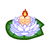 White Lotus Flower with Wax Candle tiny thumbnail
