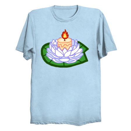 White Lotus Flower with Wax Candle tiny thumbnail