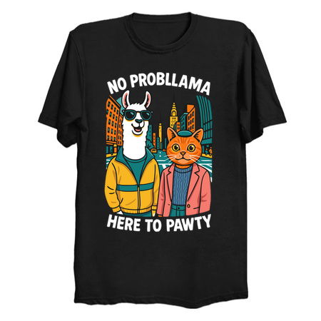 No Probllama Here To Pawty Design tiny thumbnail