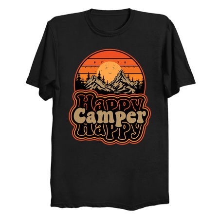 Happy Camper – Retro Mountain Sunse tiny thumbnail