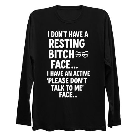 Resting Bitch Face Funny Sarcastic tiny thumbnail