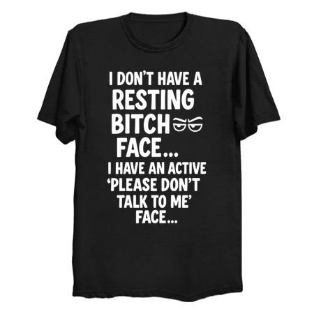 Resting Bitch Face Funny Sarcastic tiny thumbnail