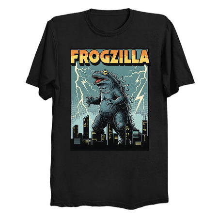 Frogzilla Retro Kaiju Monster Poste tiny thumbnail