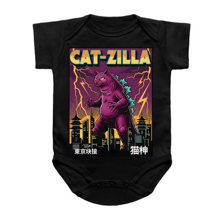 Cat-zilla Kaiju Pets Retro Poster tiny thumbnail
