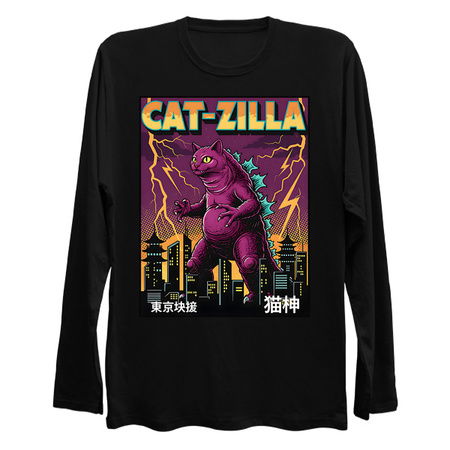 Cat-zilla Kaiju Pets Retro Poster tiny thumbnail