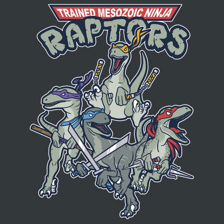 Trained Mesozoic Ninja Raptors - NeatoShop