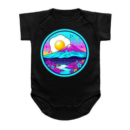 Vaporwave Mount Fuji Rising Egg Sun tiny thumbnail