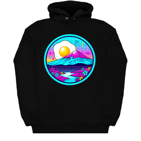 Vaporwave Mount Fuji Rising Egg Sun tiny thumbnail