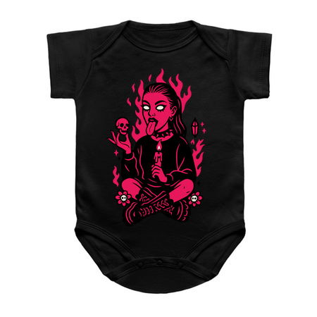 Goth Girl in Pink Flames Occult Vib tiny thumbnail