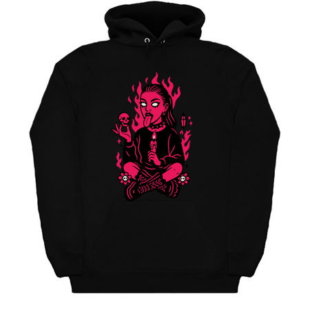 Goth Girl in Pink Flames Occult Vib tiny thumbnail