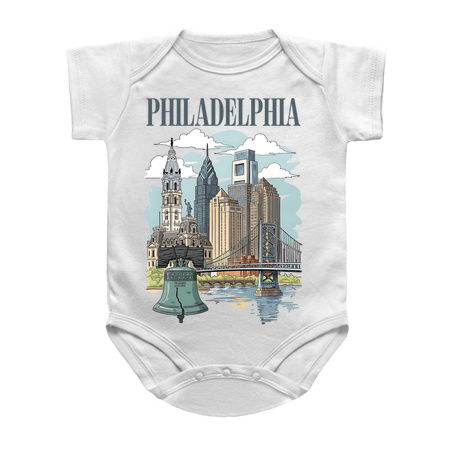 Liberty Bell & Skyline PHILADELPHIA tiny thumbnail