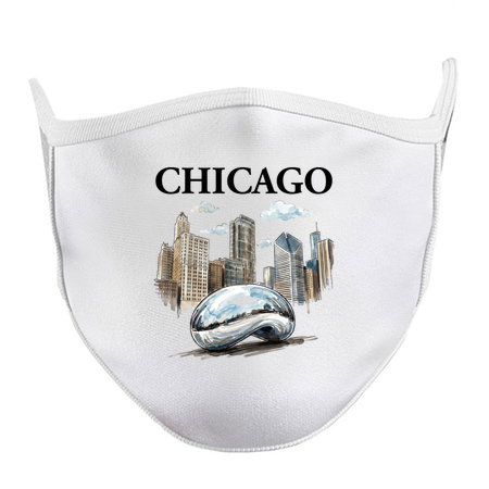 Chicago Bean Ink Wash Skyline tiny thumbnail