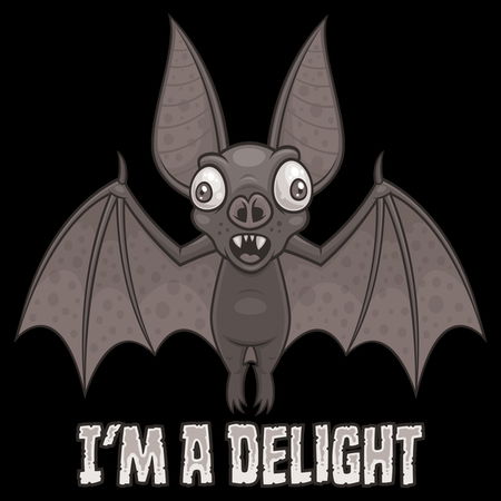 Derpy Bat Delightfully Derpy Vampire Bat - NeatoShop