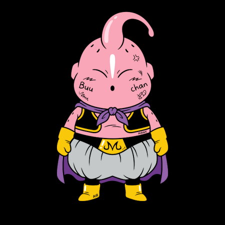 Buu Grumpy Grumpy Buu-Chan: Pastel Anime - NeatoShop