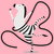 Zebra gymnast with ribbon tiny thumbnail