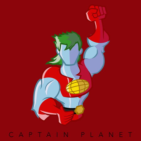 Hero Pose Captain Planet - NeatoShop Hero Pose Captain Planet - NeatoShop