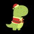 Cute Santa T Rex Holidays Dinosaur tiny thumbnail