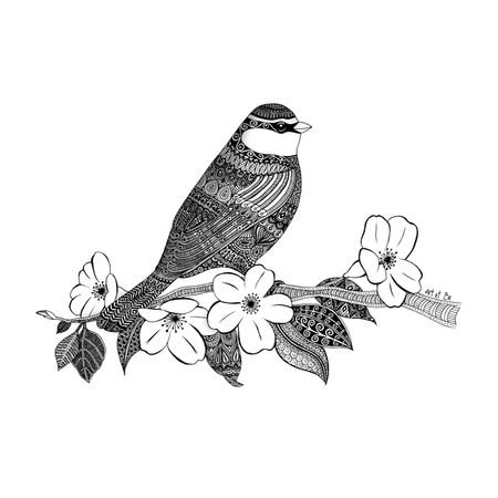 Bird On Cherry Blossom