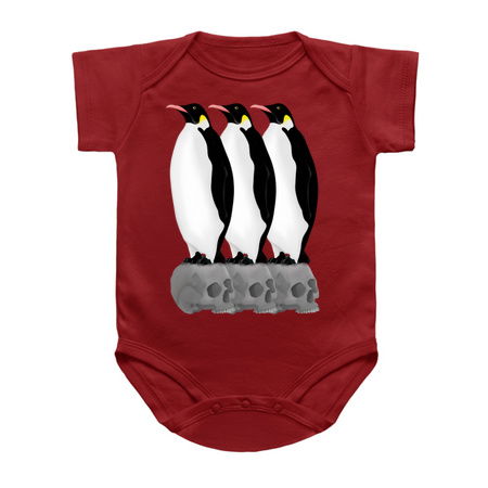 Emperor Penguins Standing on Human Skulls tiny thumbnail