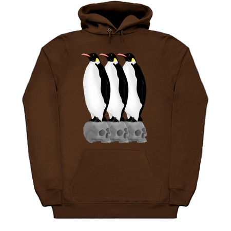 Emperor Penguins Standing on Human Skulls tiny thumbnail