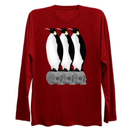 Emperor Penguins Standing on Human Skulls tiny thumbnail