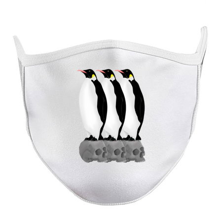 Emperor Penguins Standing on Human Skulls tiny thumbnail