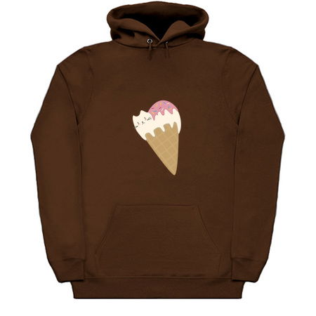 Kawaii cat on top of an ice cream cone tiny thumbnail