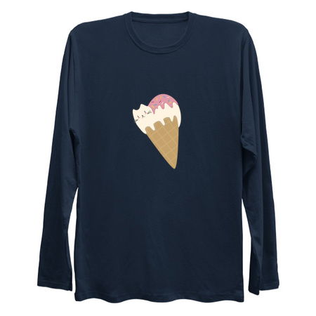 Kawaii cat on top of an ice cream cone tiny thumbnail