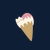 Kawaii cat on top of an ice cream cone tiny thumbnail
