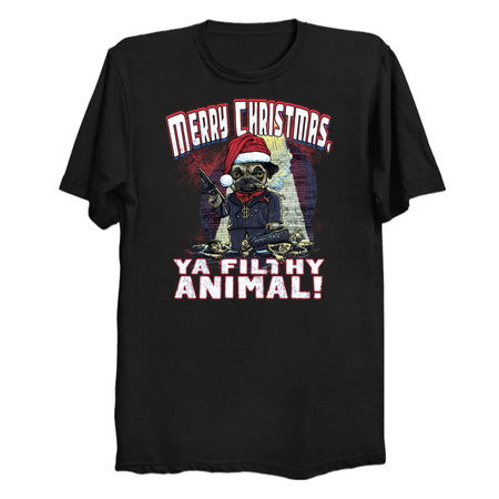 Merry Christmas Ya Filthy Animal Pug Gangster tiny thumbnail
