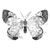 Butterfly Wanderlust Black and White tiny thumbnail