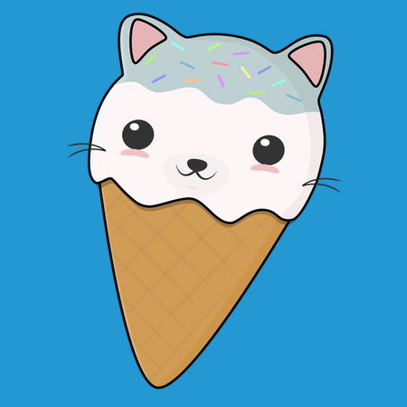 Cat ice 2025 cream cone