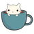 Cute Coffee Cat In A Mug tiny thumbnail