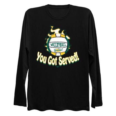 You Got Served Green Yellow Volleyball T-Shirt tiny thumbnail