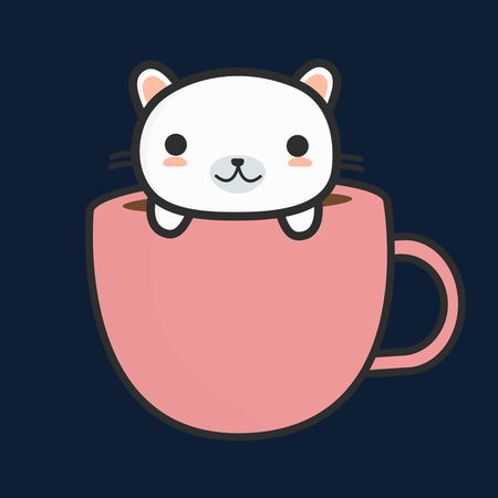 Cat in a Coffee Mug - NeatoShop