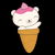 Polar Bear Inside An Ice Cream Cone tiny thumbnail