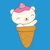 Polar Bear Inside An Ice Cream Cone tiny thumbnail