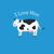 I love you cute cow tiny thumbnail