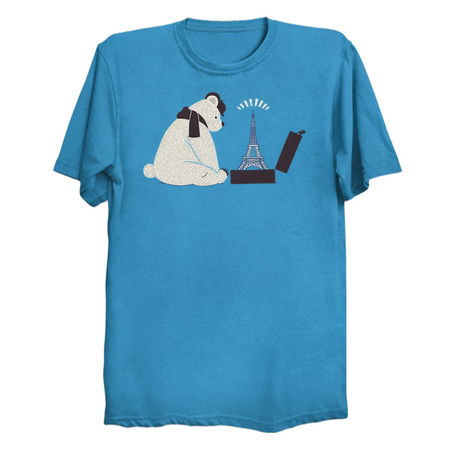 Traveler Tourist Eiffel Tower Bear Paris tiny thumbnail