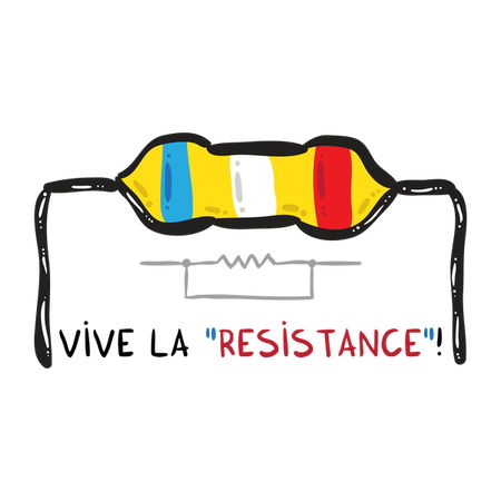 Camiseta con el eslógan "Vive la resistance"