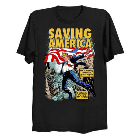 President Donald Trump Saving America Comic Cover tiny thumbnail