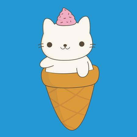 Kitten ice cream cone sales