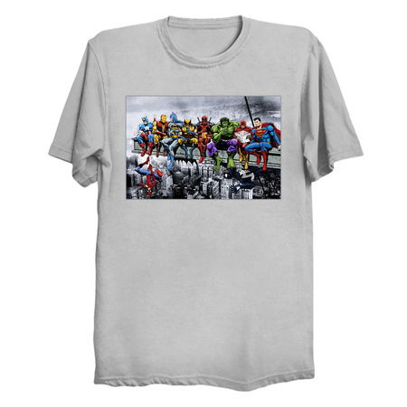 Marvel and DC Superheroes Lunch Atop A Skyscraper tiny thumbnail